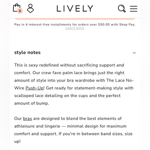 The Lace Lively no wire push up bra 34B - Picture 7 of 7